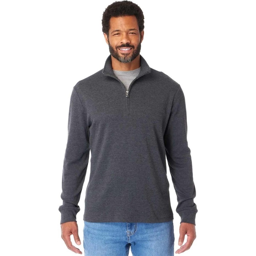 Fair Harbor Compass Quarter-zip Dark Gray Men’s Pullover Sweatshirt Size XL
